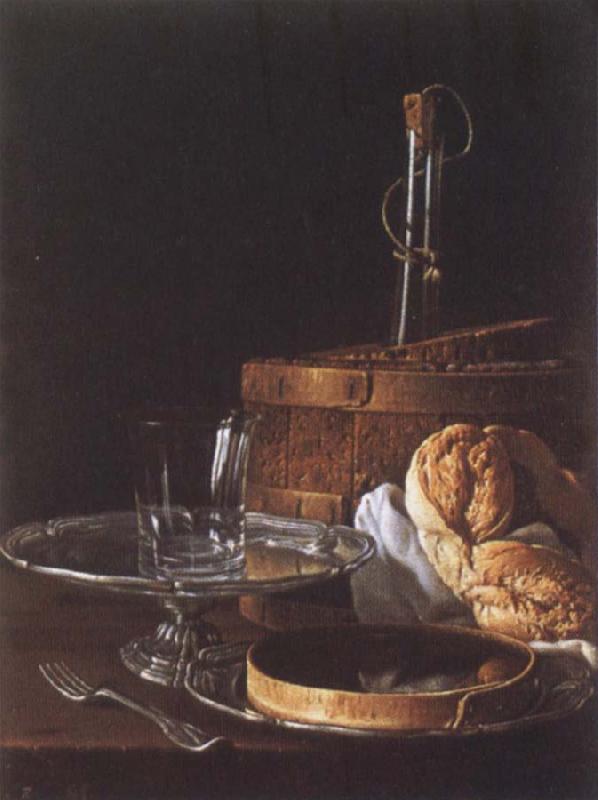 Melendez, Luis Eugenio Still-Life with a Box of Sweets and Bread Twists Sweden oil painting art